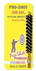 Pro-Shot 338NR Nylon Rifle Bore Brush w/ Brass Core .338 Cal #8-32