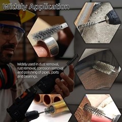 ASNOMY 12Pcs Wire Bore Brush for Drill,5/16″-1-3/16″ Stainless Steel Wire Bru…