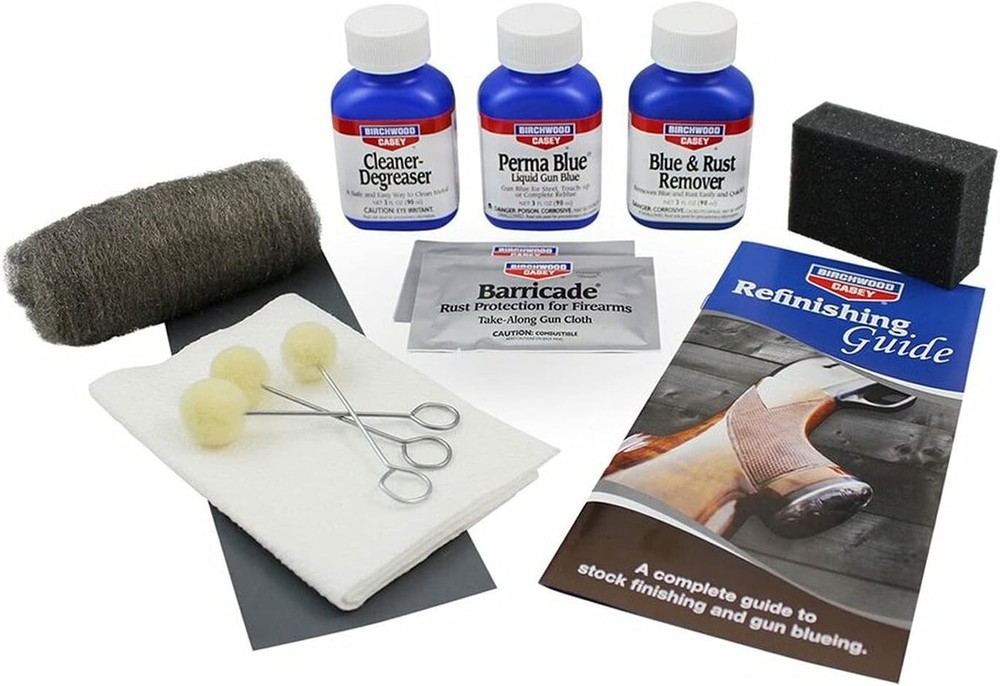 All Inclusive Gun Cleaning Kit Perma Blue Liquid Degreaser Rust Remover Wipes