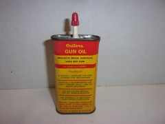 Vintage Outers Gun Oil #445 Tin Empty Advertising Net 3 Fl. OZ. Size