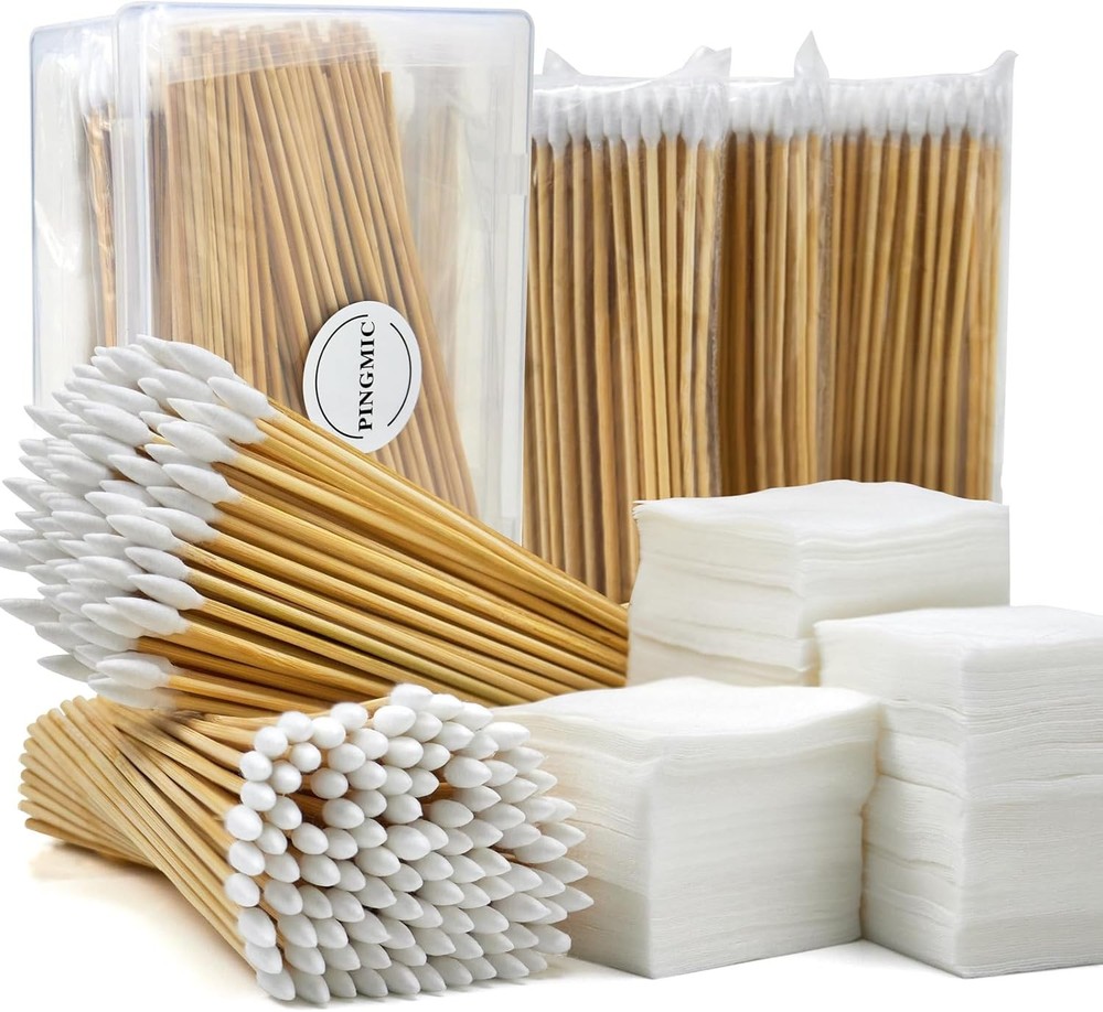 PINGMIC Gun Cleaning Supplies – Gun Cleaning Patches and Long Cotton Swabs Set,