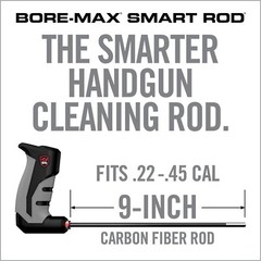 Real Avid One Piece Gun Cleaning Rod, 9″ Carbon Fiber Rod for Handgun…