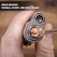 Pistol Cleaning Kit Brass Brush and Brass Jag Adapter with Portable Case