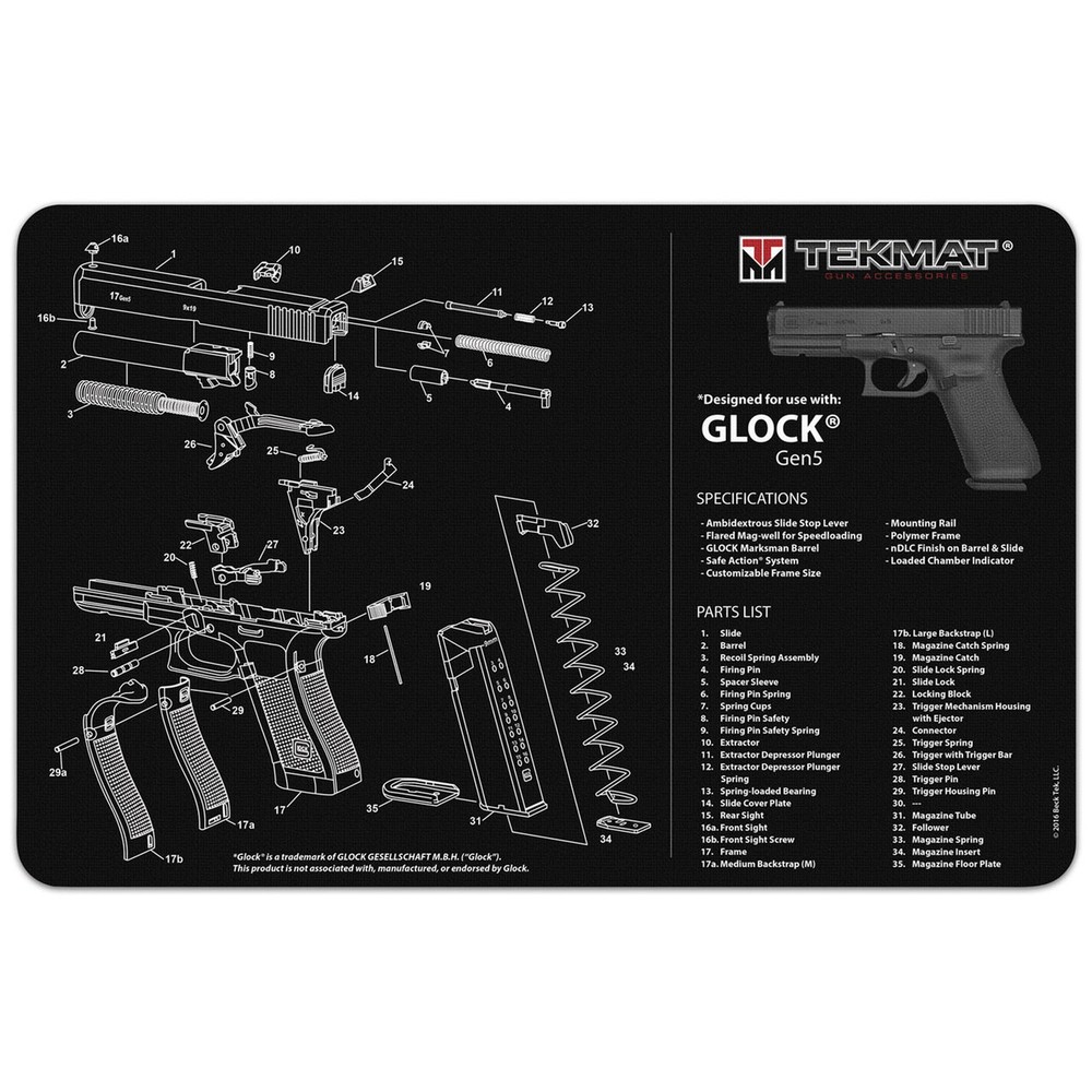 TekMat Original Gun Cleaning Mat – 17″ X 11″ – Glock Gen 5