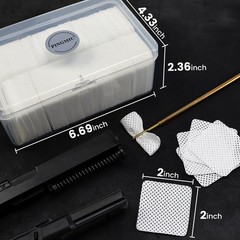 Gun Cleaning Supplies, 2″ Lint Free Patches, Highly Absorbent Square Cloth, Fit
