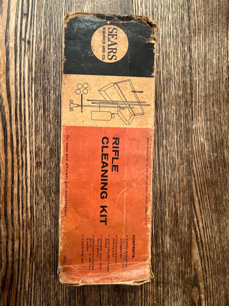 Vintage Sears Roebuck and Co Rifle Cleaning Kit No. 2145 for 30 Caliber Rifle