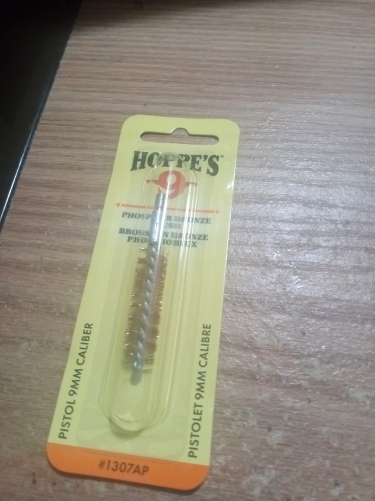 Hoppe’s Pistol Phosphor Bronze Bore Brush 9mm 1307AP E-7