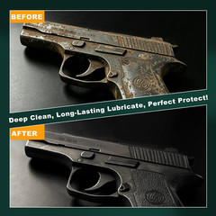 Gun Cleaning Oil Kit – All-In-One CLP Gun Cleaner Set with 3.4Oz Cleaning Oil, 2