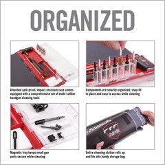 Real Avid Handgun Cleaning Station | With Gun Mat, Rods, Jags, Brushes, Patches