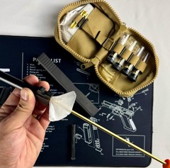 Tactical Gun Cleaning kit + Gun Cleaning mat – All-in-one Handgun Cleaning Ki…