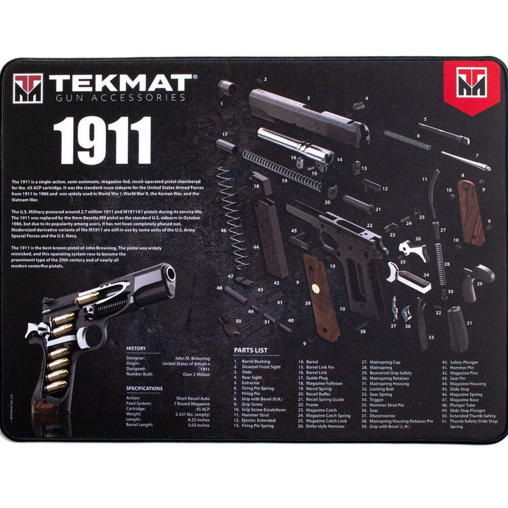 TekMat Ultra Premium Gun Cleaning Mat – 20″ X 15″ – 1911 3D