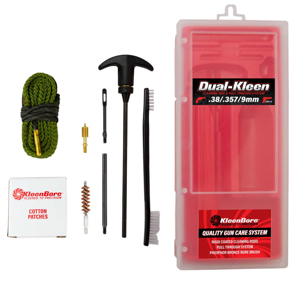 KleenBore DUAL KLEEN Rod & Rope Pull Through Cleaner .38/.357/9mm