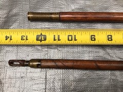 Vintage Wood And Brass Shotgun Cleaning Rod Oak