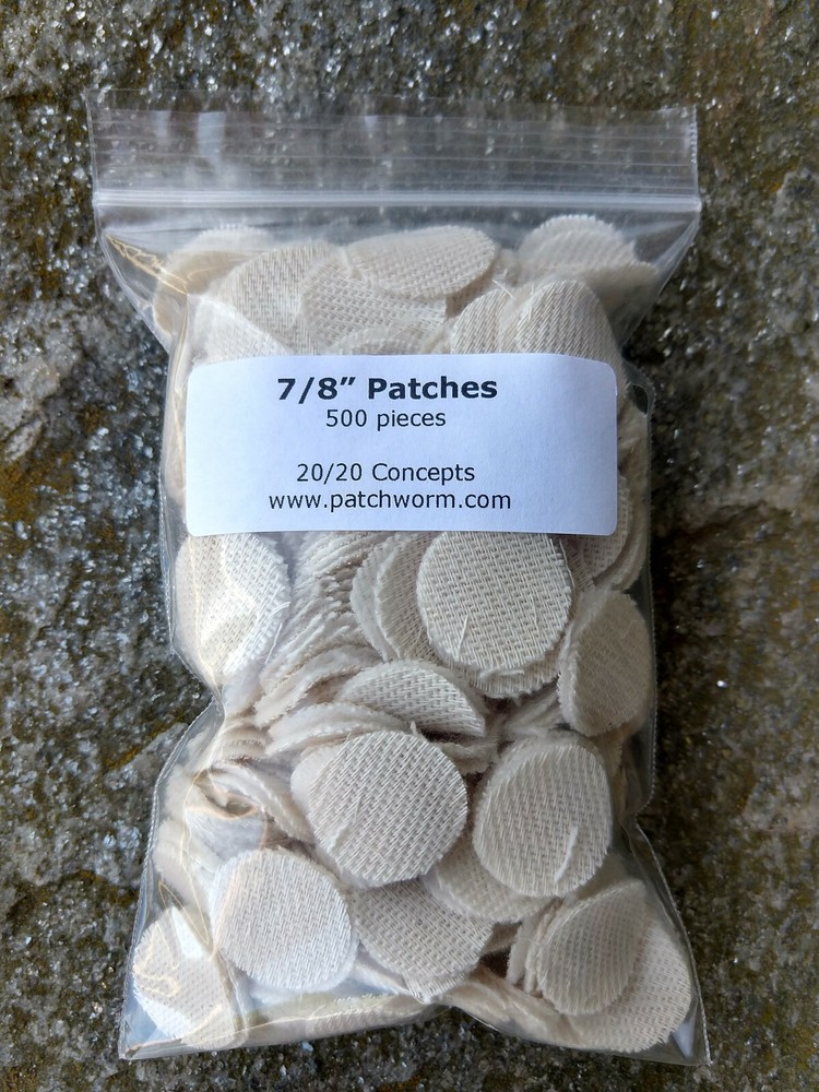 Heavy Duty Patches (500 pc, 7/8″ round) for PatchWorm Cleaning Kit and others