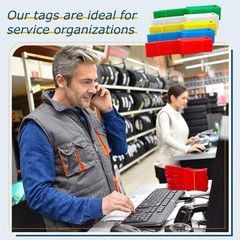 1000 Self-Lock Arrow ID Key Tags for Automotive, Office, Car Parts, Key Rings (4