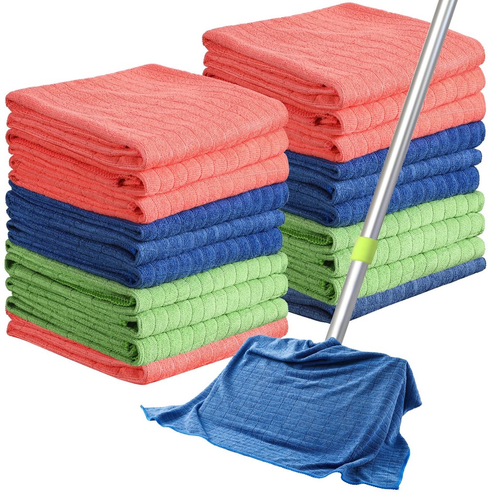 Nuanchu 20 Pieces Extra Large Microfiber Cleaning Cloth Rags Towels Bulk 20 X