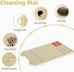 Pistol Gun Cleaning Mat, Thick Gun Cleaning Pad with Magnetic Organizer Parts Tr