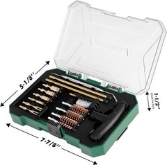 FLISSA Universal Handgun Cleaning Kit, 16 Piece Gun Cleaning Kit Case Included