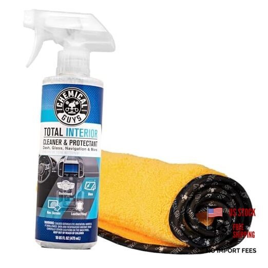 Total Interior Cleaner & Protectant 16 oz with Professional Grade Microfiber