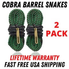 2 Pack .223 Gun Bore Cleaning Rope – Lifetime Warranty – Cobra Barrel Snakes