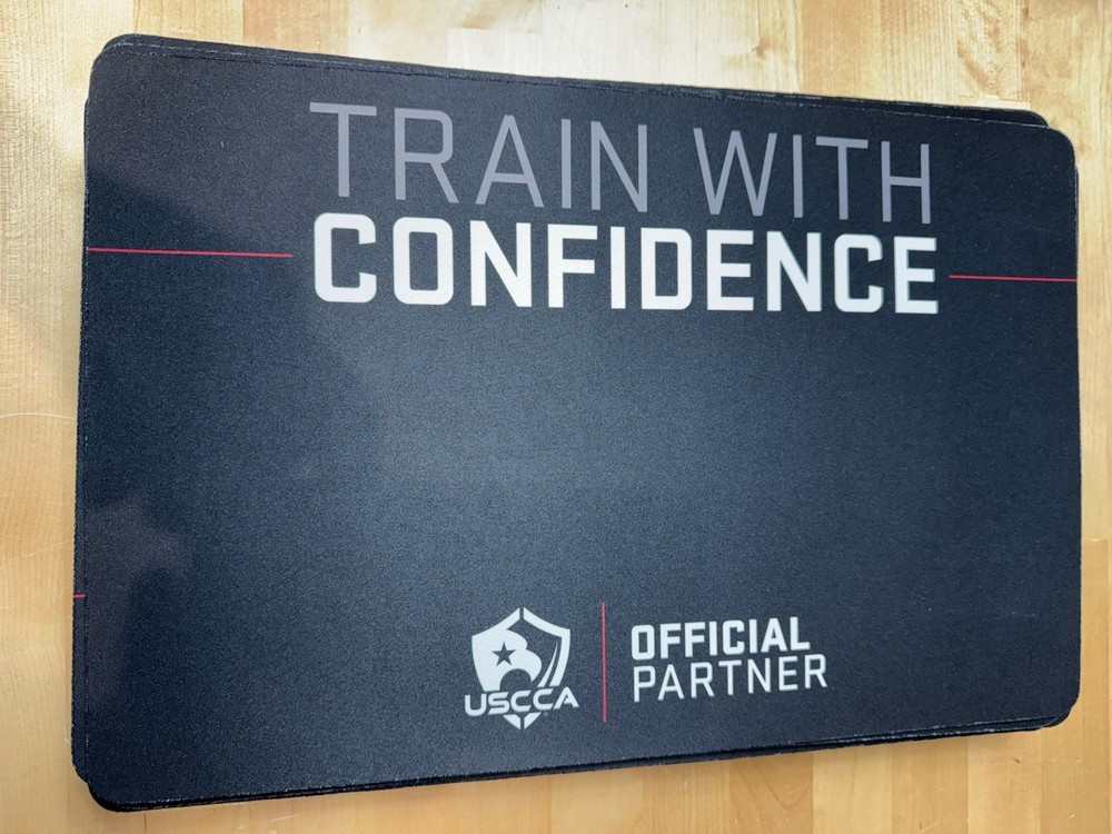 20 QTY USCCA “TRAIN WITH CONFIDENCE” Soft Mouse Pad Mat – 11 x 17 inch BLACK LOT