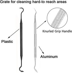Compact 9-Piece Gun Cleaning Kit: Versatile Brushes & Picks Organized