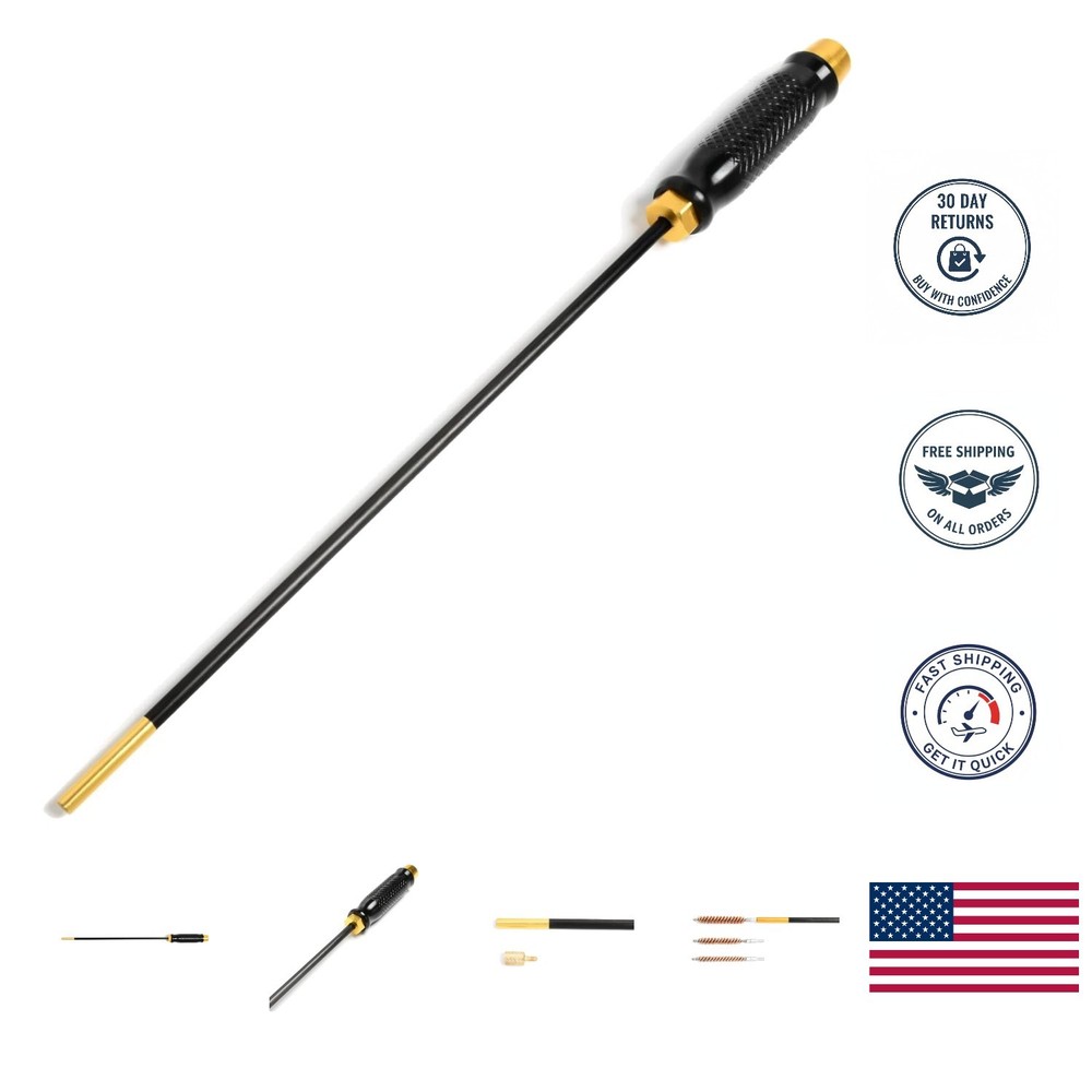 Gun Cleaning Rod 1 Piece Carbon Fiber 36 Inch, Pistol Rifle Cleaning Rod