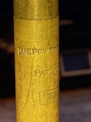 Antique Brass C.M. Powers Rifle Cleaning Rod Faries Decautur, IL 1896