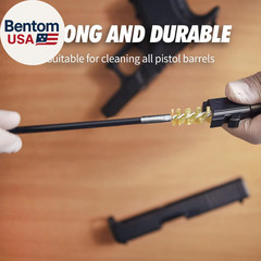 2 Set 9Mm Handgun Cleaning Kit Bronze Nylon Bore Brush with Nylon Cleaning Rod