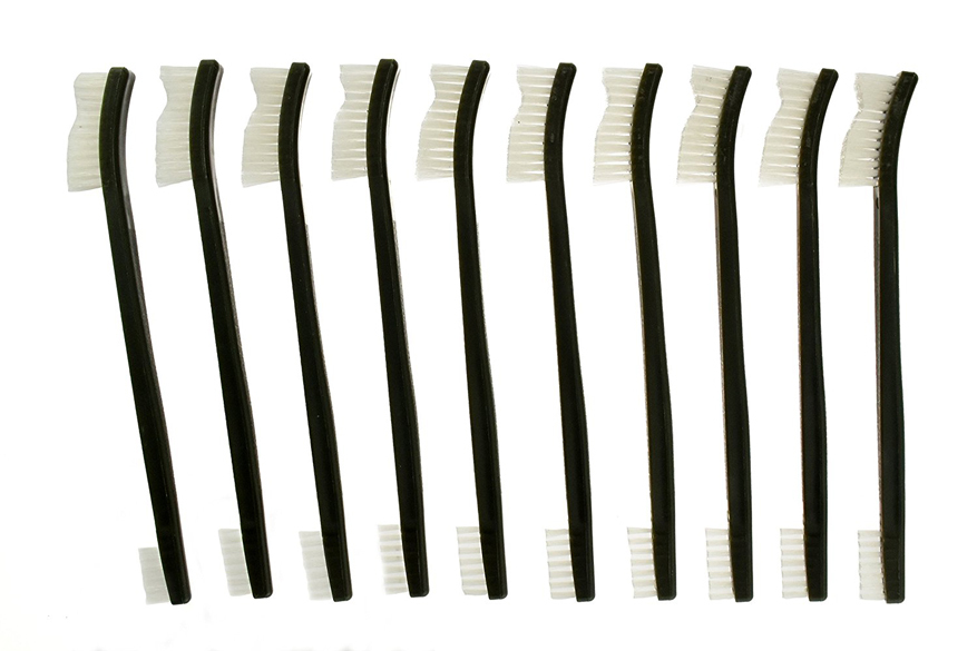 New 10pc 7″ Double Ended Gun Cleaning Brush Plastic Handle Set – Nylon Bristles