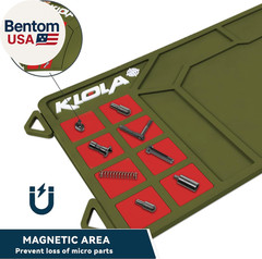 Gun Cleaning Mat Large, Rifle Shotgun Maintenance Mat Anti-Slip Thick Rubber Mag