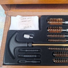 Outer Universal Wood Gun Cleaning Kit Box For Rifles Handguns Shotguns Complete