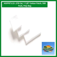 22-.270 Cal, 1 1/8″ Cotton Patch, 500 Pack, Poly Bag