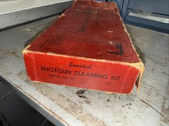 Gunslick Vintage Shotgun Cleaning Kit AS SHOWN Otters Labs Wood Man Cave Item