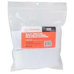 Tapco 2.25″ Square Cotton Flannel Bore Cleaning Patches – 250 count – USA Made