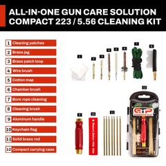 Gun Cleaning Kit for .223/5.56 – Portable Tool Case with Brass Rods, Jag, Bru…