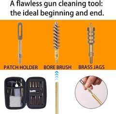 Universal Gun Cleaning Kit for.22.38.40.45 Caliber – Pistol Rifles Handgun B