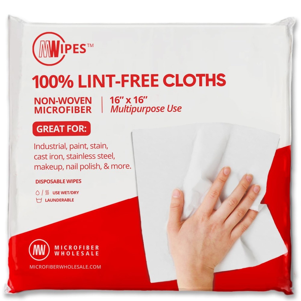 Microfiber Wholesale Mwipes Lint Cloth – 16 X 16 50 Pack Highly Absorbent
