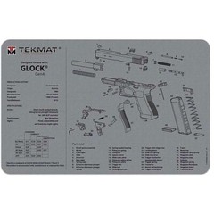 TekMat, Glock Gen 4 Grey Premium Pistol Mat, 15″x20″