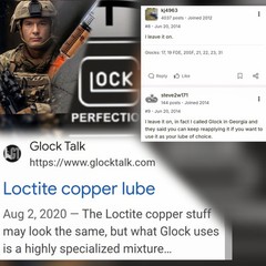 COPPER COLOR Lubricant fits GLOCK factory orange cap applicator