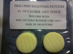 Black Powder Lubricated Shooting Patches – 100 Pack of .45 to .50 Cal .005 THK