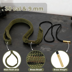 Bore Rope Gun Barrel Cleaning Snake for 12 Gauge .22 .223 .38 .308 .30 .303 Cal