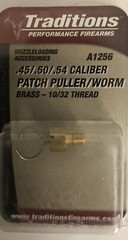 Traditions A1256 Performance Firearm.45/.50/.54 Caliber Patch Puller/Worm Brass