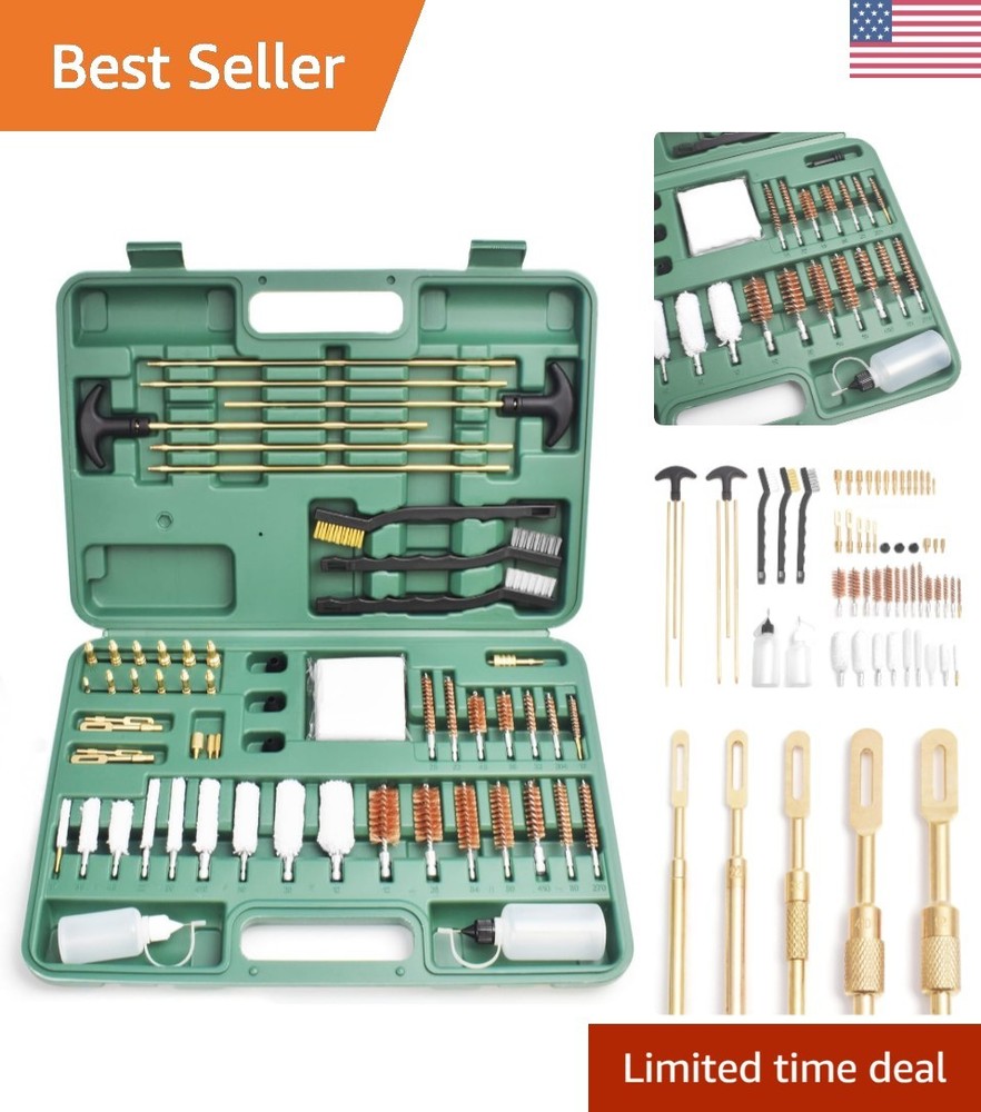 Complete Cleaning Set for Rifles, Pistols & Shotguns – Elite Brass and Brushes