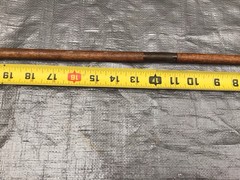 Vintage Shotgun Cleaning Rod Wood And Brass With Original Bore Pad