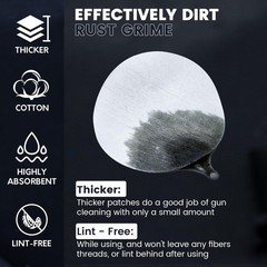 800PC Gun Cleaning Supplies with Storage Box, Lint-Free 2” Gun Cleaning Patc…