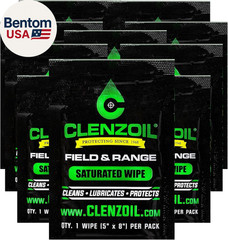 Field & Range Single-Use Saturated Gun Oil Wipe Packets | Individual CLP Wipes |