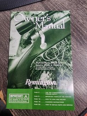Remington 700 ML Muzzle Loader Owners / Users Manual New Old Stock 700ML