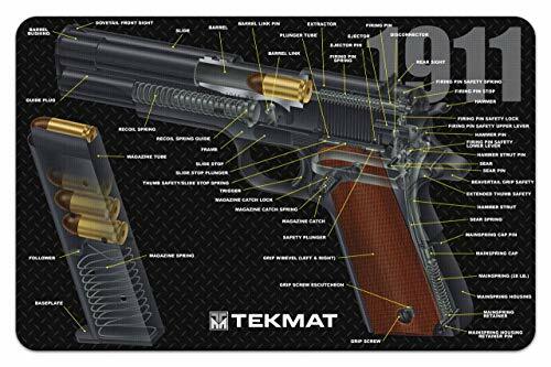 TEKMAT ARMORERS BENCH MAT 11″X17″ 1911 PISTOL CUT AWAY