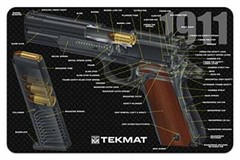 TEKMAT ARMORERS BENCH MAT 11″X17″ 1911 PISTOL CUT AWAY